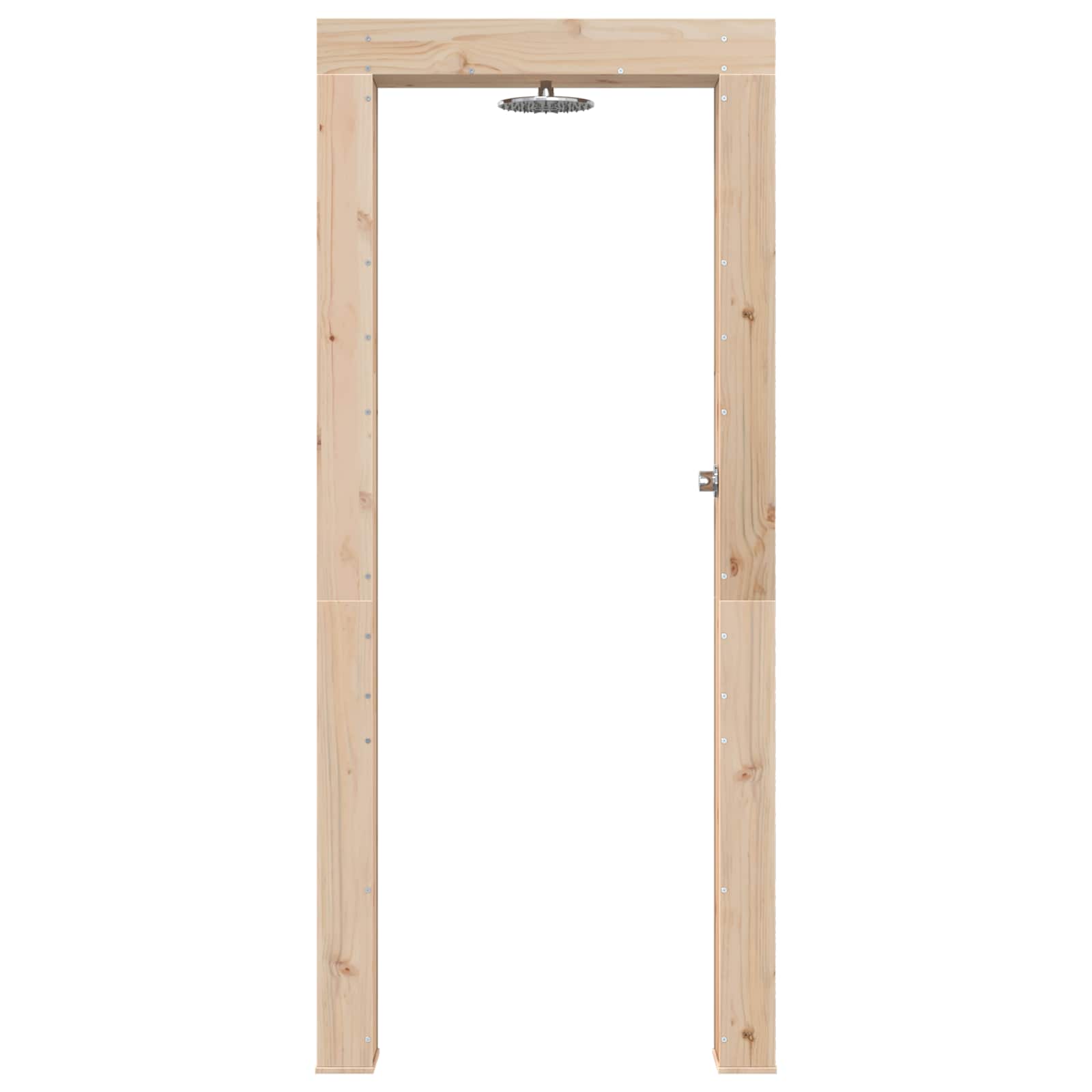 Doccia da esterno 226 cm Legno massello di pino e acciaio inox | homemem39
