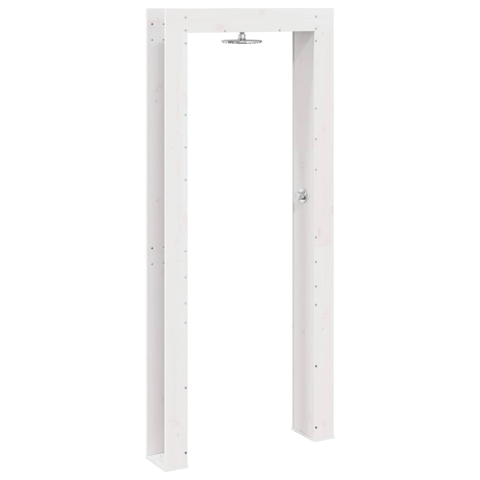 Doccia da esterno 226 cm Legno massello di pino e acciaio inox | homemem39