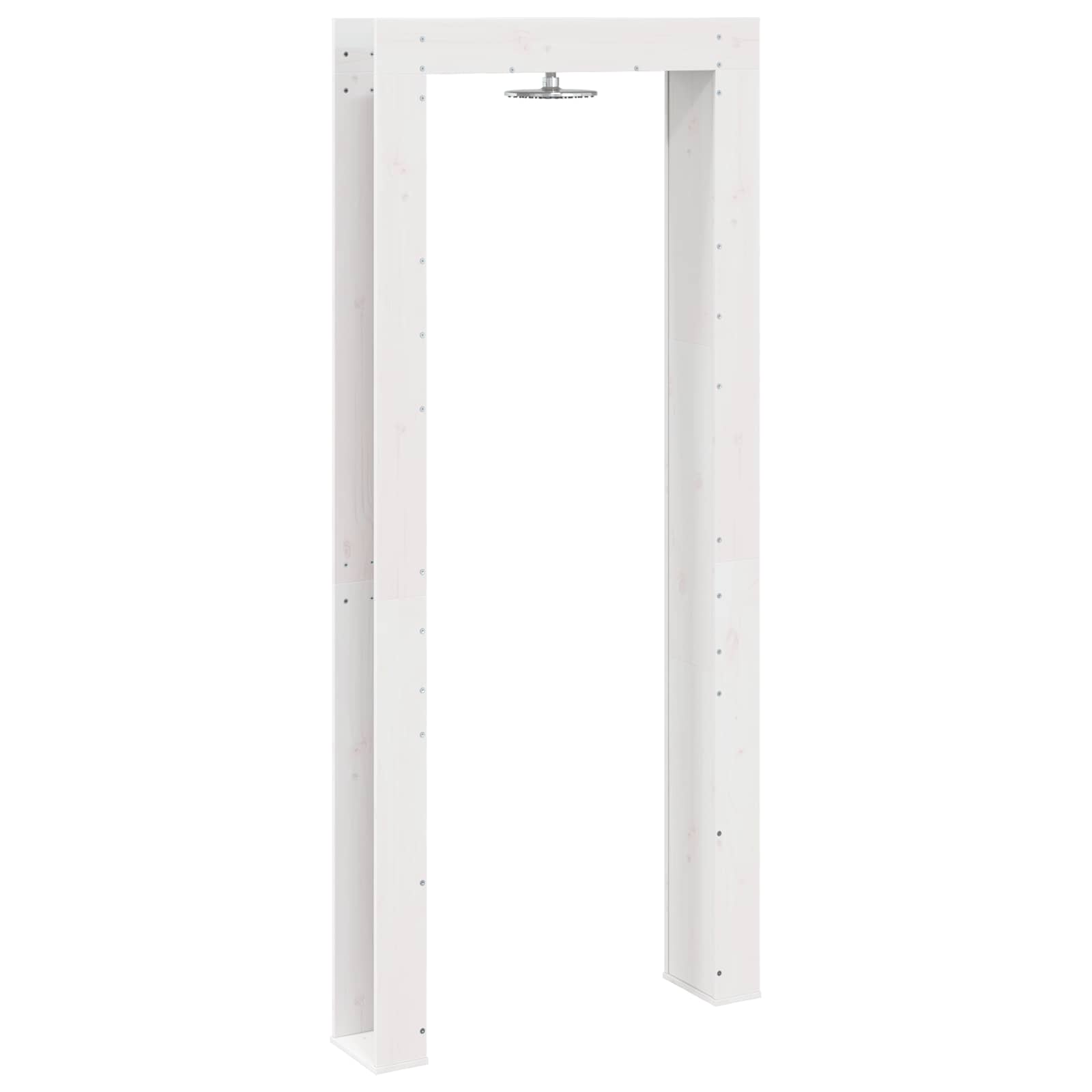 Doccia da esterno 226 cm Legno massello di pino e acciaio inox | homemem39