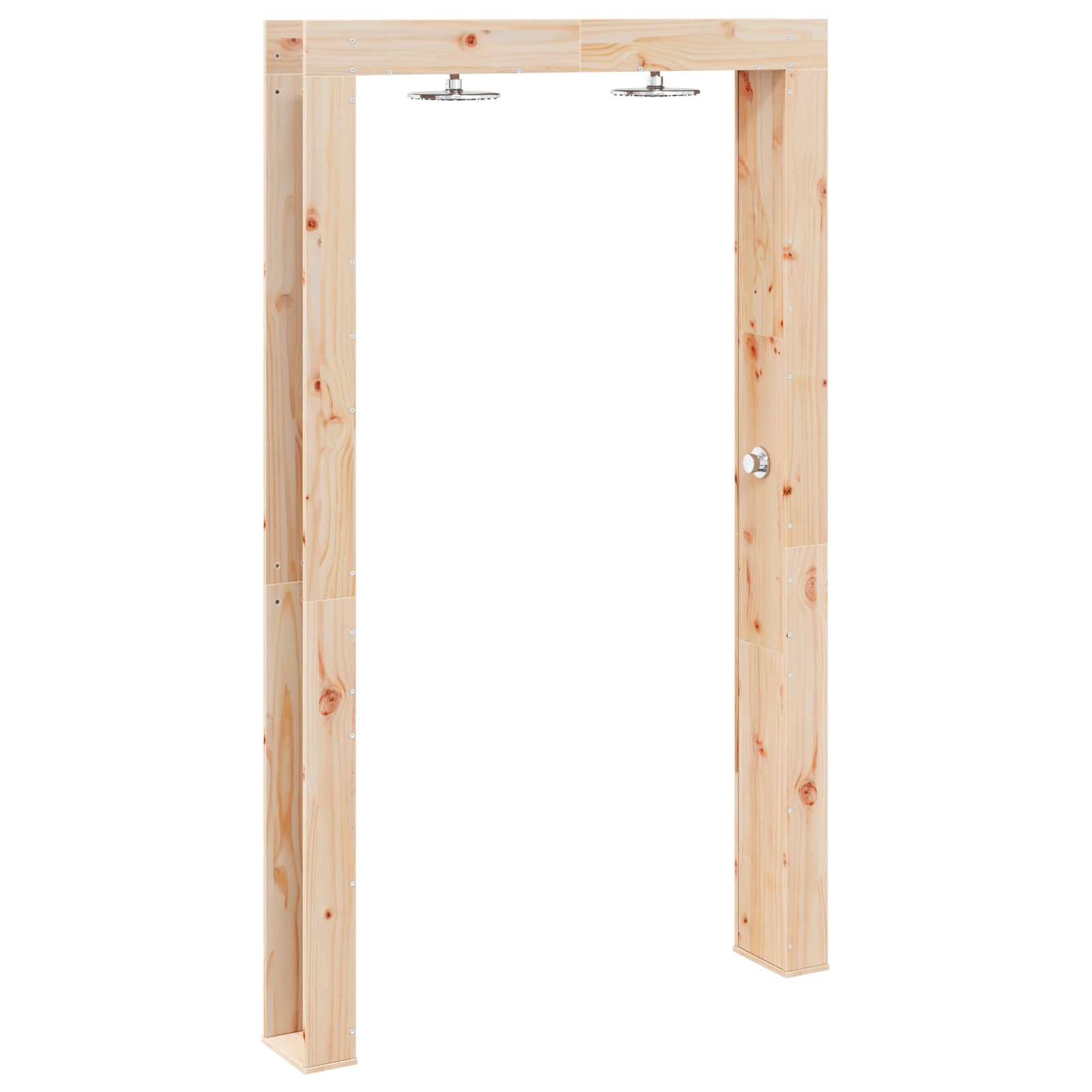 Doccia da esterno 226 cm Legno massello di pino e acciaio inox | homemem39