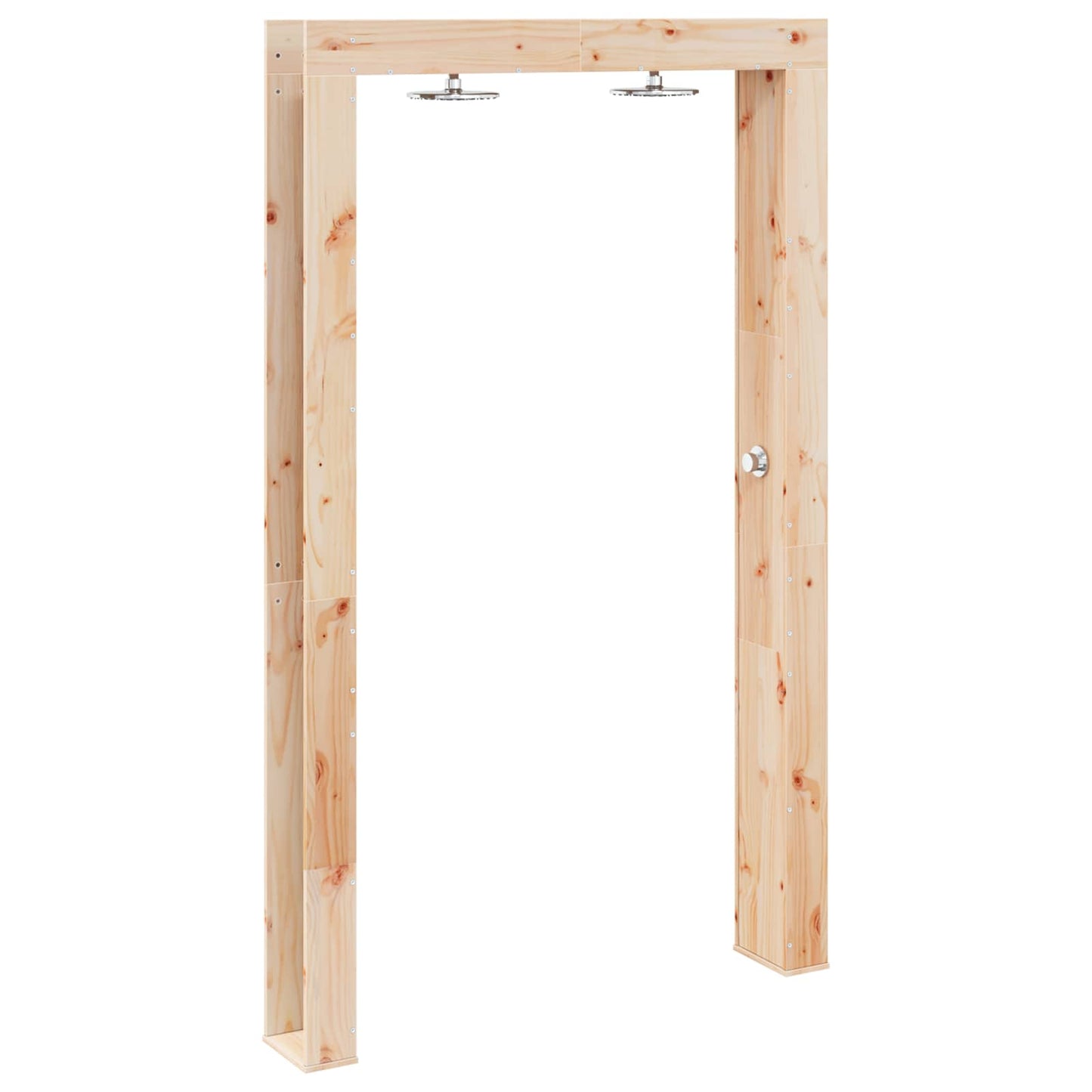 Doccia da esterno 226 cm Legno massello di pino e acciaio inox | homemem39