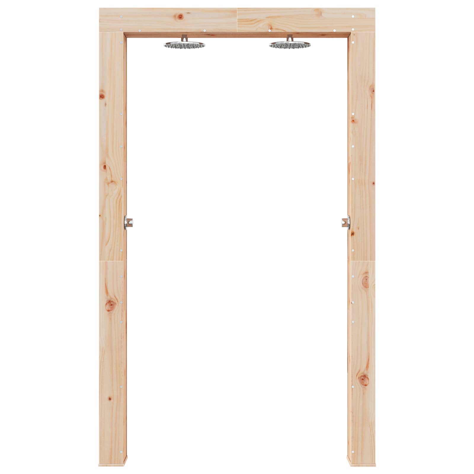 Doccia da esterno 226 cm Legno massello di pino e acciaio inox | homemem39