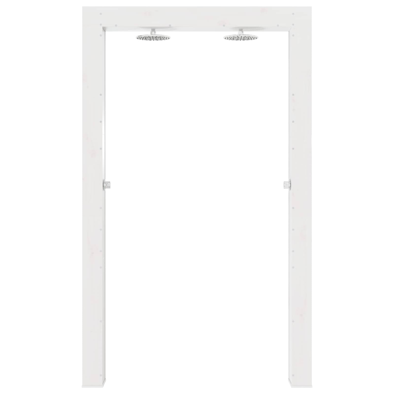 Doccia da esterno 226 cm Legno massello di pino e acciaio inox | homemem39