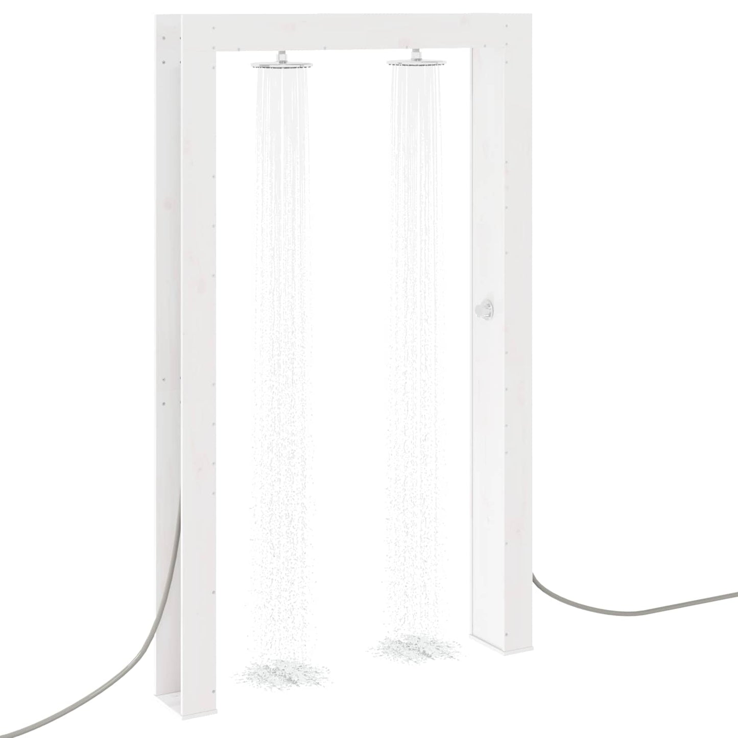 Doccia da esterno 226 cm Legno massello di pino e acciaio inox | homemem39