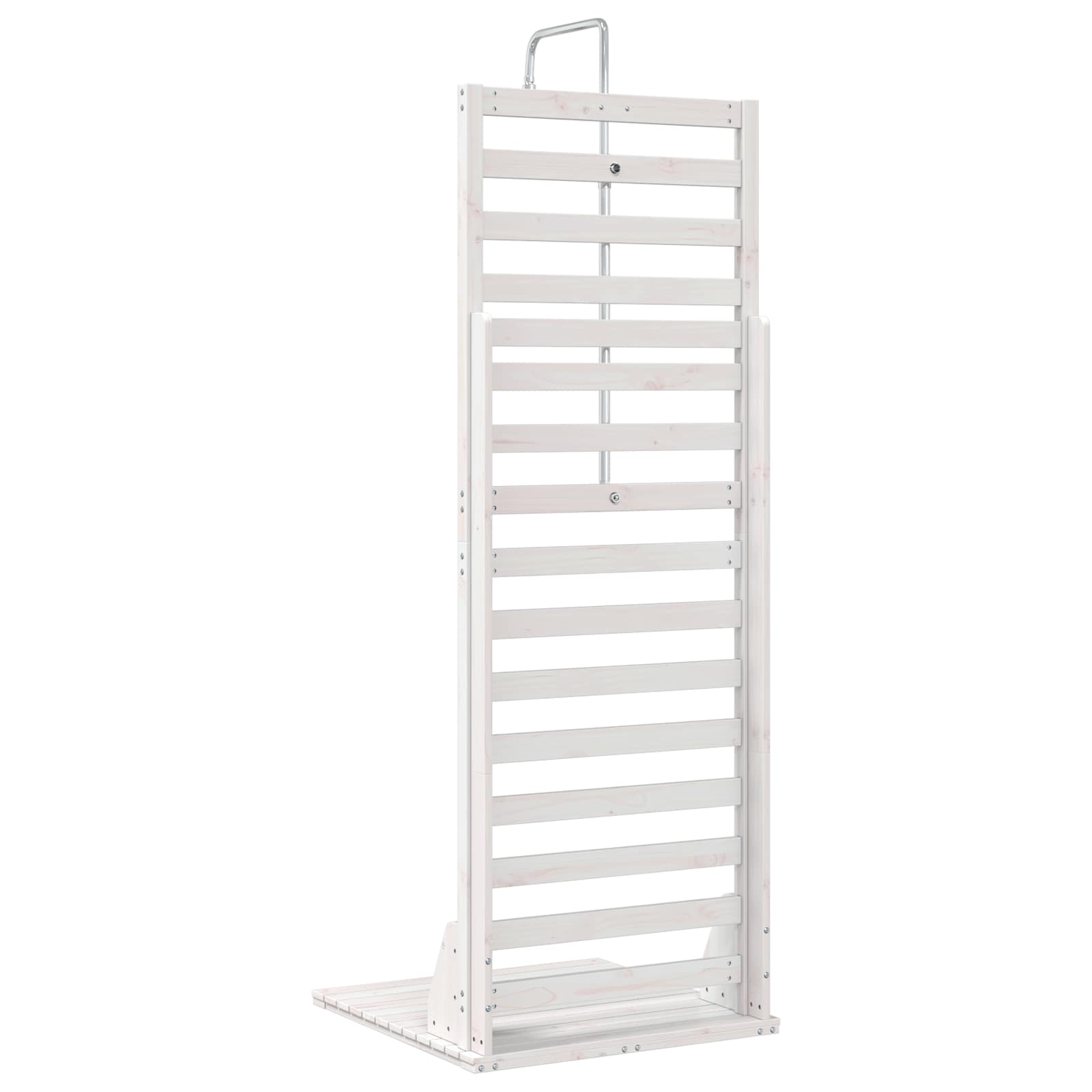 Doccia da esterno 225 cm Legno massello di pino e acciaio inox | homemem39