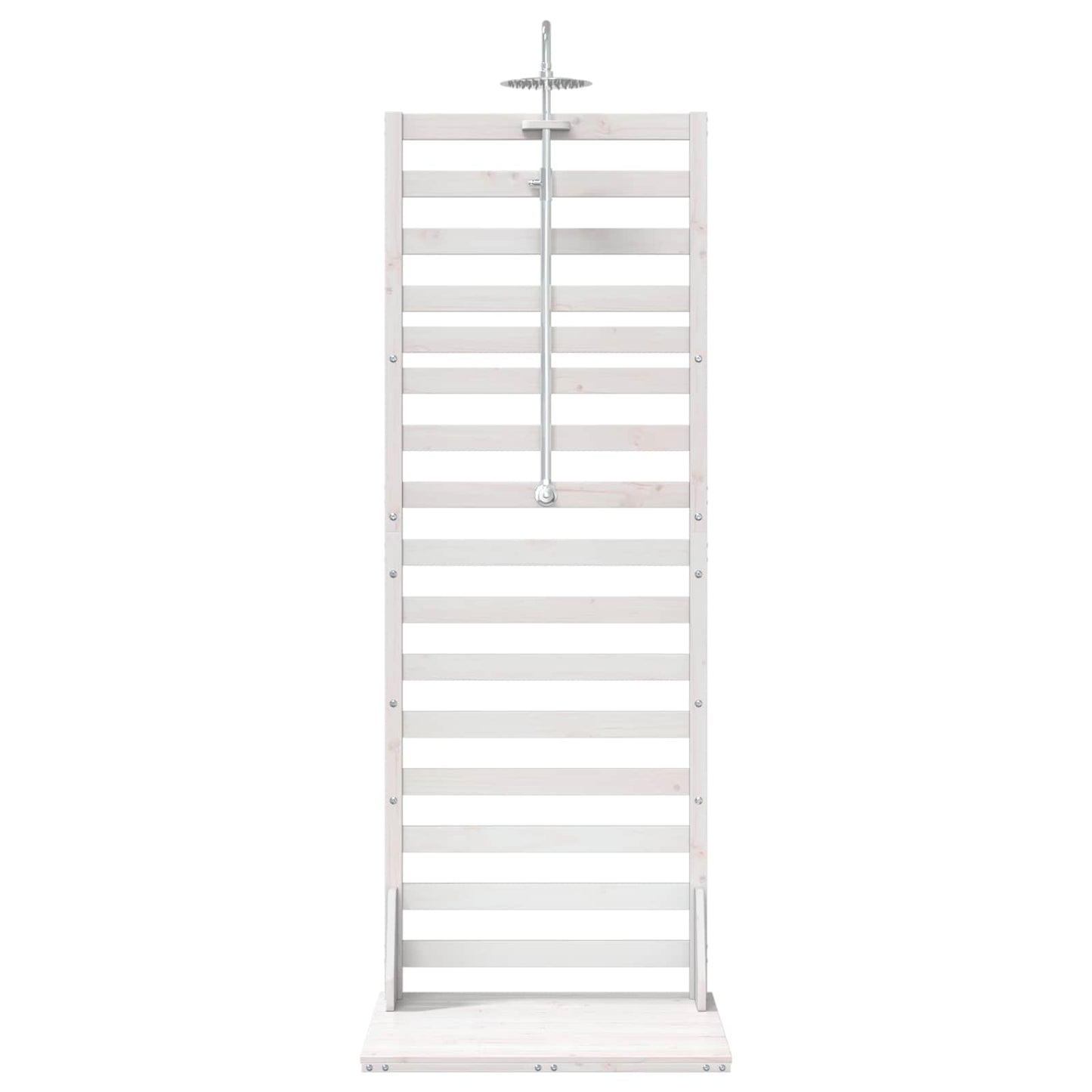 Doccia da esterno 225 cm Legno massello di pino e acciaio inox | homemem39