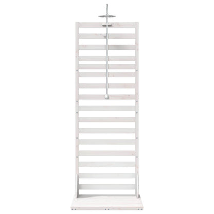Doccia da esterno 225 cm Legno massello di pino e acciaio inox | homemem39