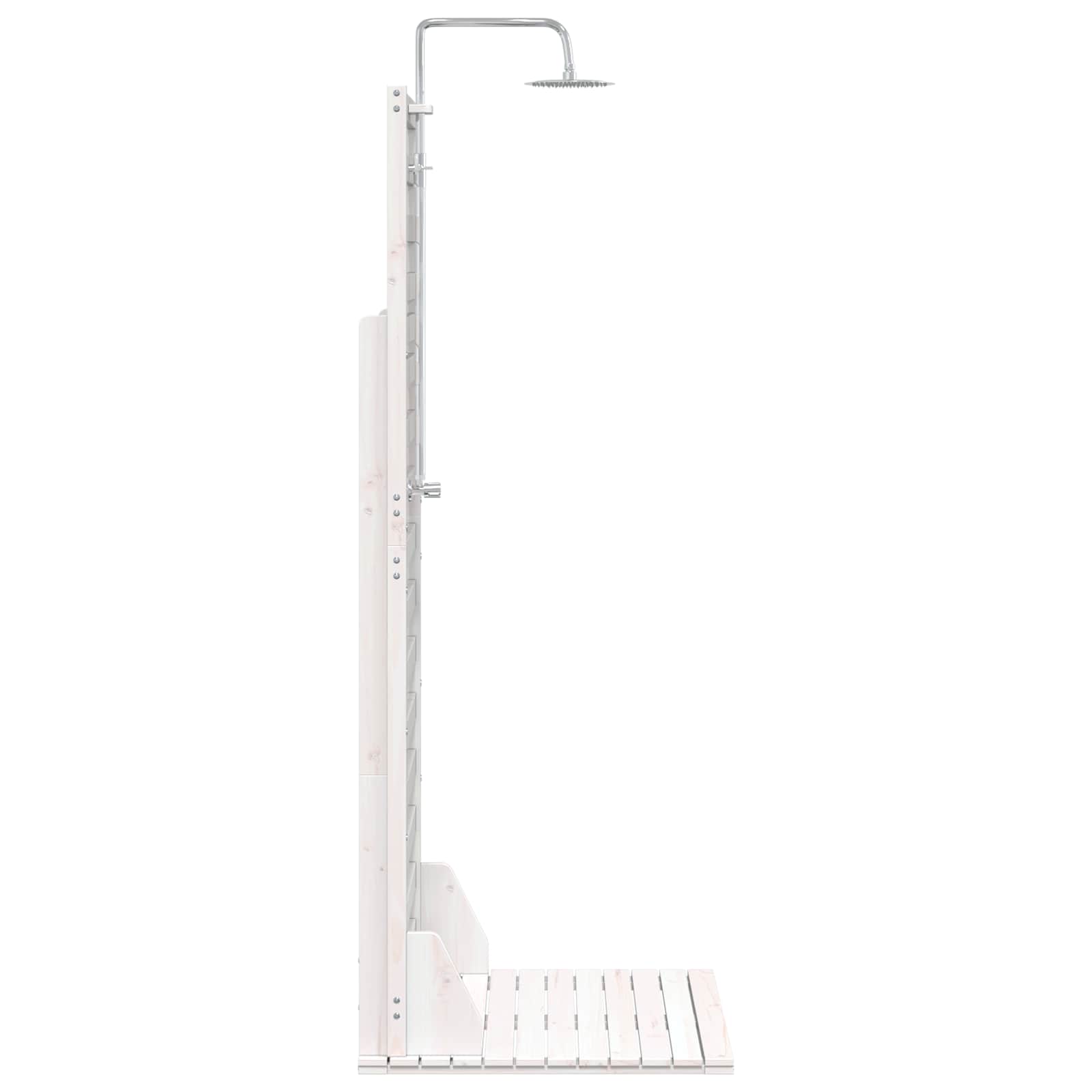 Doccia da esterno 225 cm Legno massello di pino e acciaio inox | homemem39