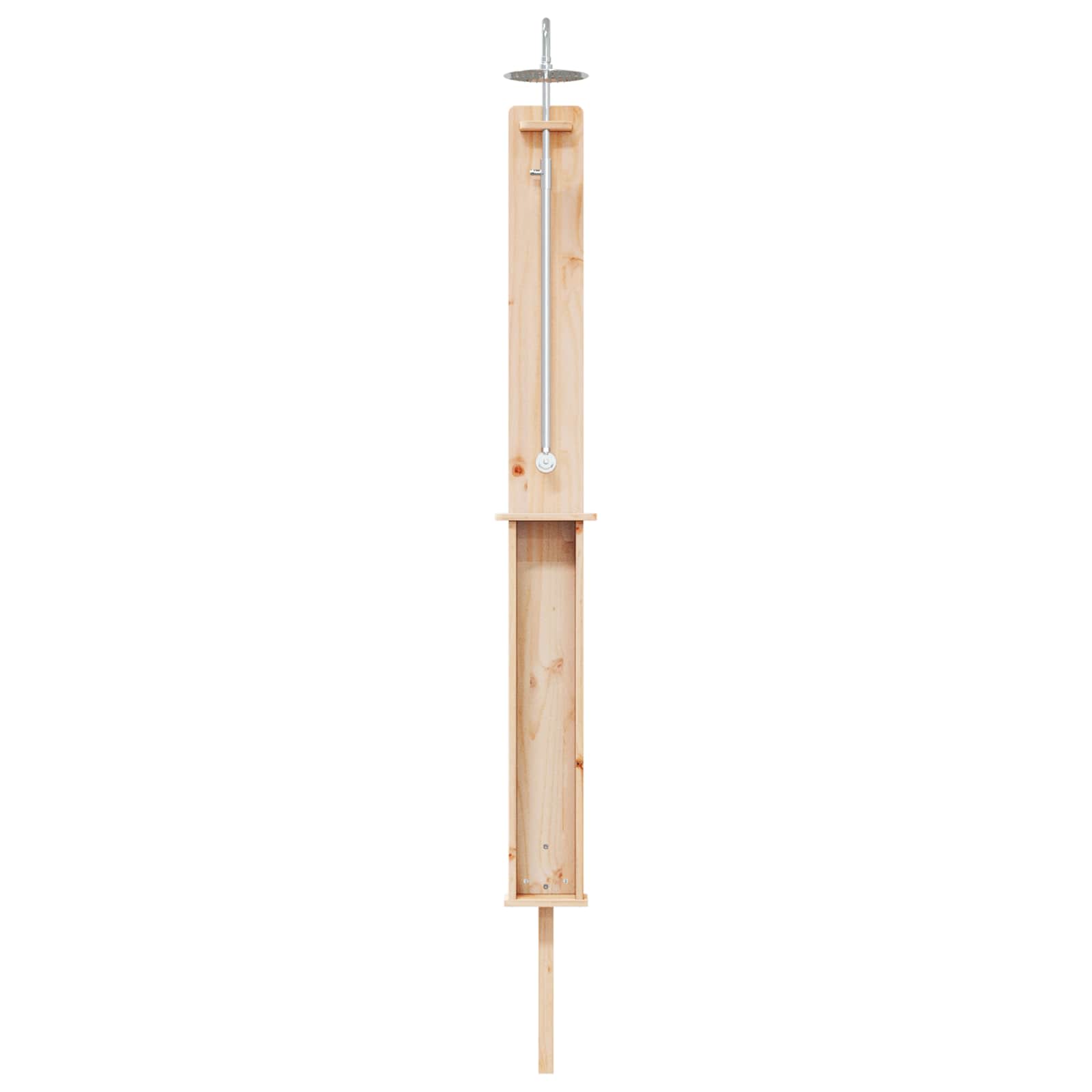 Doccia da esterno 246 cm Legno massello di pino e acciaio inox | homemem39