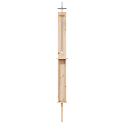 Doccia da esterno 246 cm Legno massello di pino e acciaio inox | homemem39