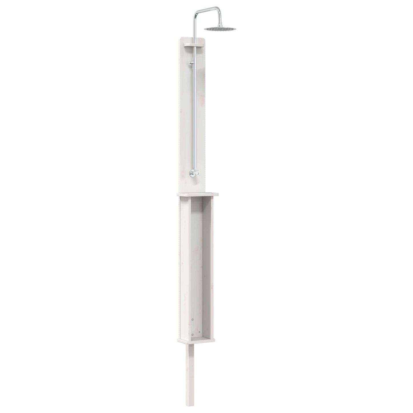 Doccia da esterno 246 cm Legno massello di pino e acciaio inox | homemem39