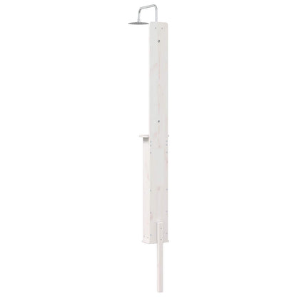 Doccia da esterno 246 cm Legno massello di pino e acciaio inox | homemem39