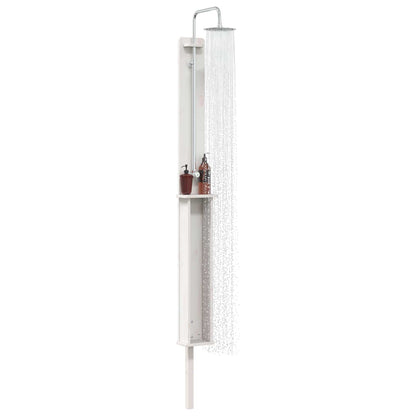 Doccia da esterno 246 cm Legno massello di pino e acciaio inox | homemem39