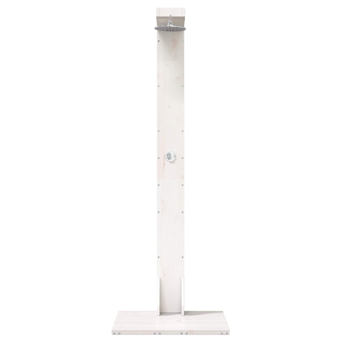 Doccia da esterno 210 cm Legno massello di pino e acciaio inox | homemem39