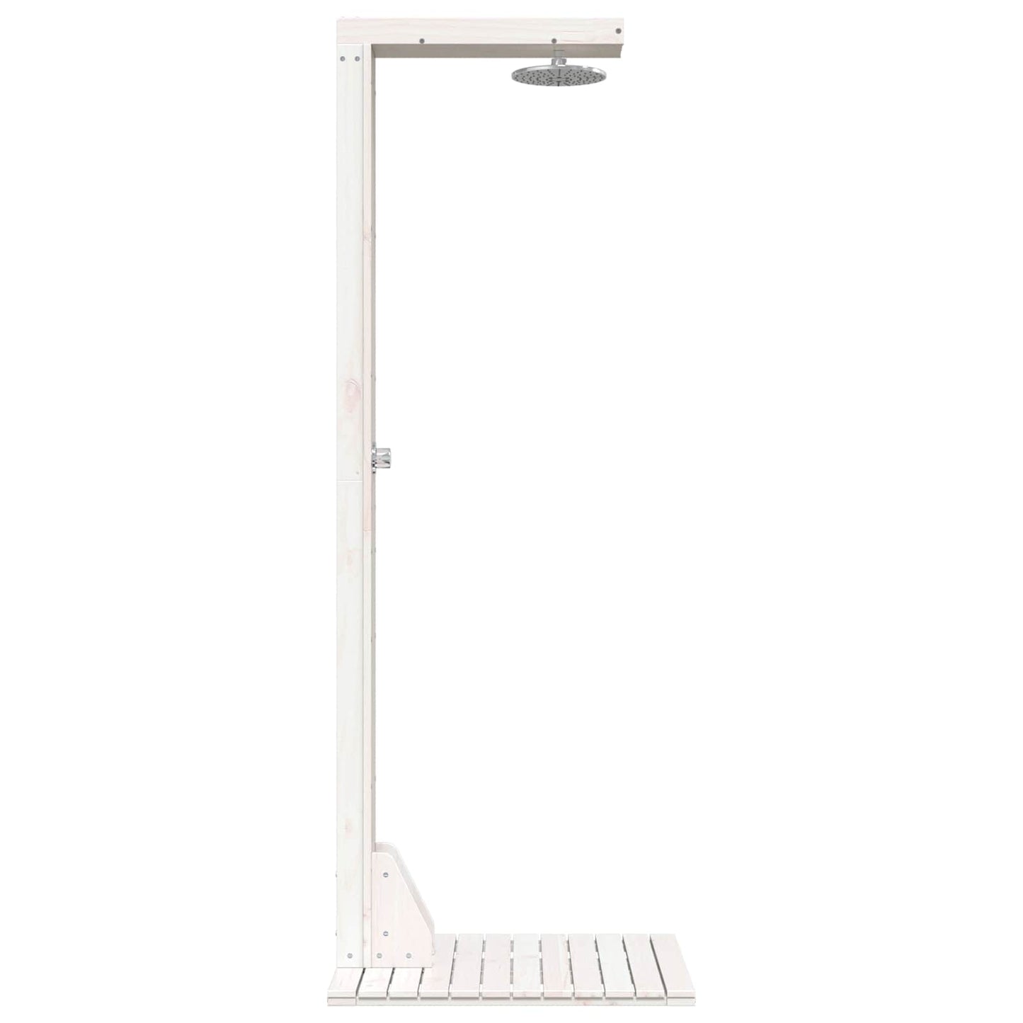 Doccia da esterno 210 cm Legno massello di pino e acciaio inox | homemem39