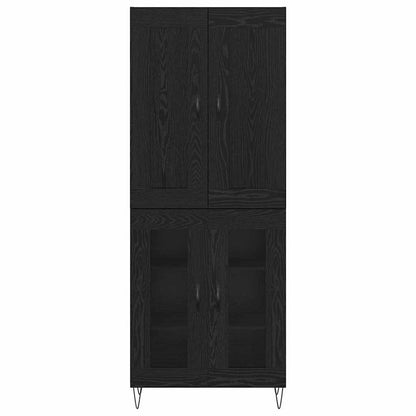 Credenza Rovere Nero 69,5 x 34 x 180 cm Legno multistrato