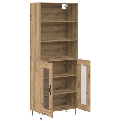 Credenza 2 pcs Rovere artigianale Legno multistrato