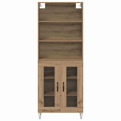 Credenza 2 pcs Rovere artigianale Legno multistrato