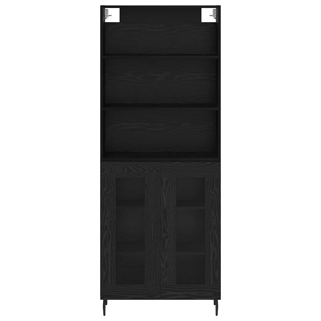 Credenza Rovere Nero 69,5 x 34 x 180 cm