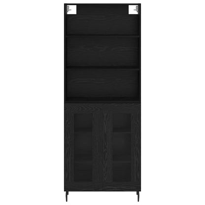 Credenza Rovere Nero 69,5 x 34 x 180 cm
