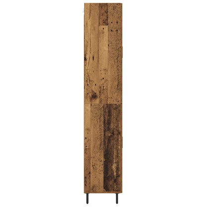 Credenza 2 pcs Legno vecchio Legno Stratificato e Vetro | homemem39