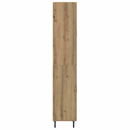 Credenza 2 pcs Legno vecchio Legno Stratificato e Vetro