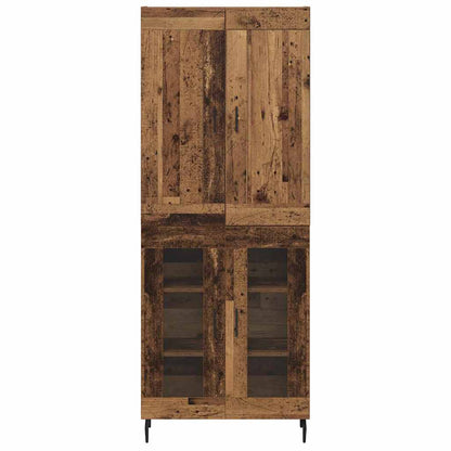Credenza 2 pcs Legno vecchio Legno multistrato