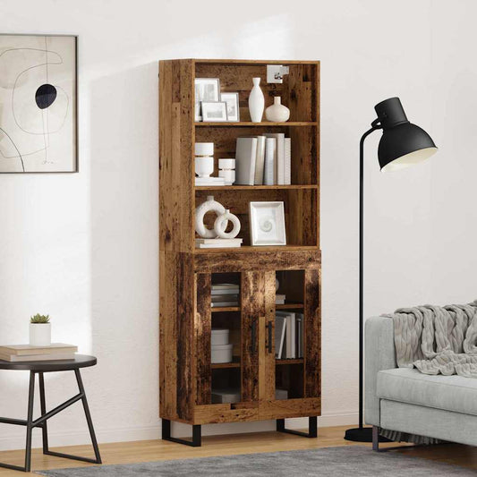 Credenza 2 pcs Legno vecchio Legno multistrato