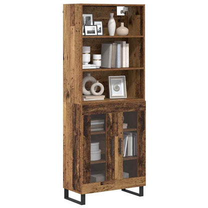 Credenza 2 pcs Legno vecchio Legno multistrato