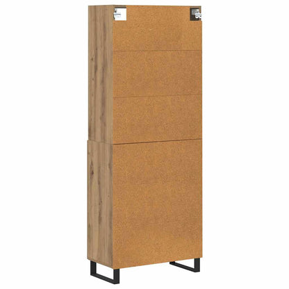 Credenza 2 pcs Rovere artigianale Legno multistrato