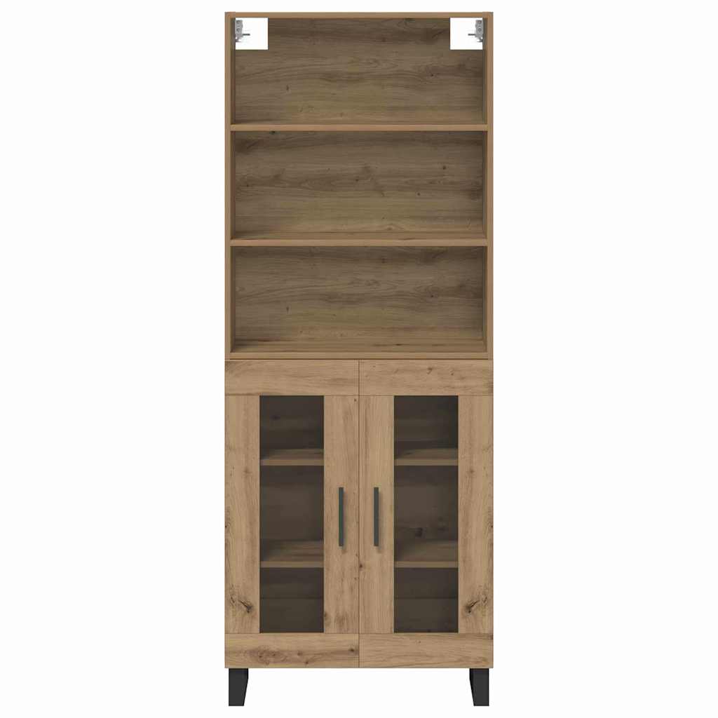 Credenza 2 pcs Rovere artigianale Legno multistrato