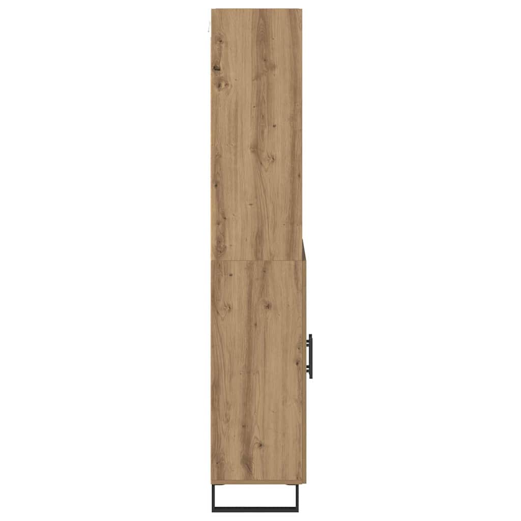 Credenza 2 pcs Rovere artigianale Legno multistrato