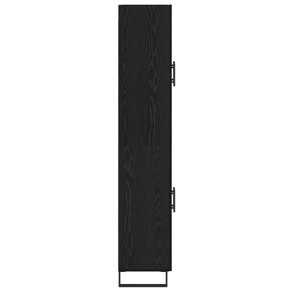 Credenza 2 pcs Rovere Nero 69,5 x 34 x 180 cm