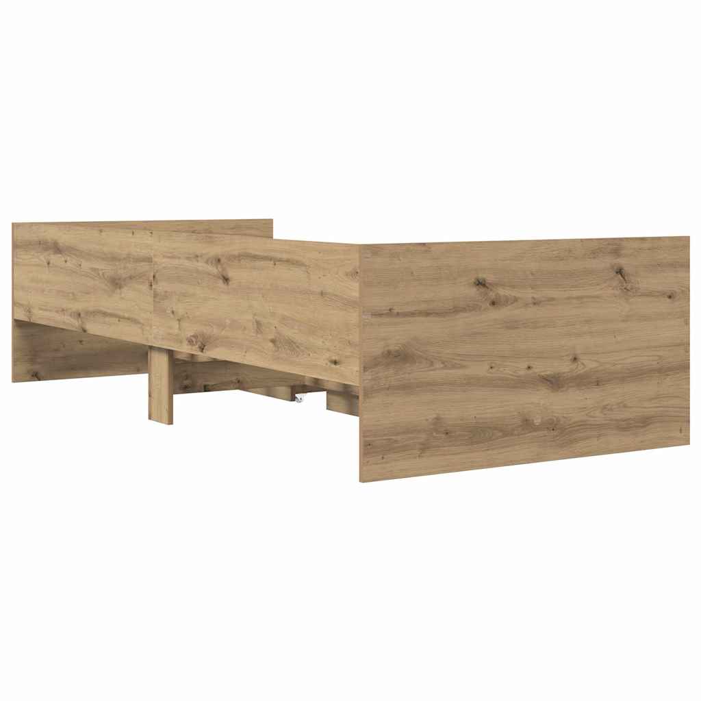 Struttura del letto Rovere artigianale 100 x 200 cm | homemem39