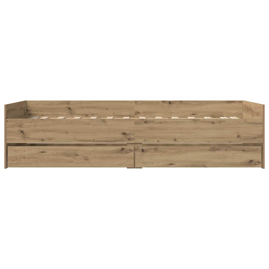 Struttura del letto Rovere artigianale 100 x 200 cm | homemem39