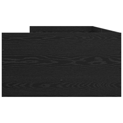 Struttura del letto Rovere Nero 100 x 200 cm Pino massello | homemem39