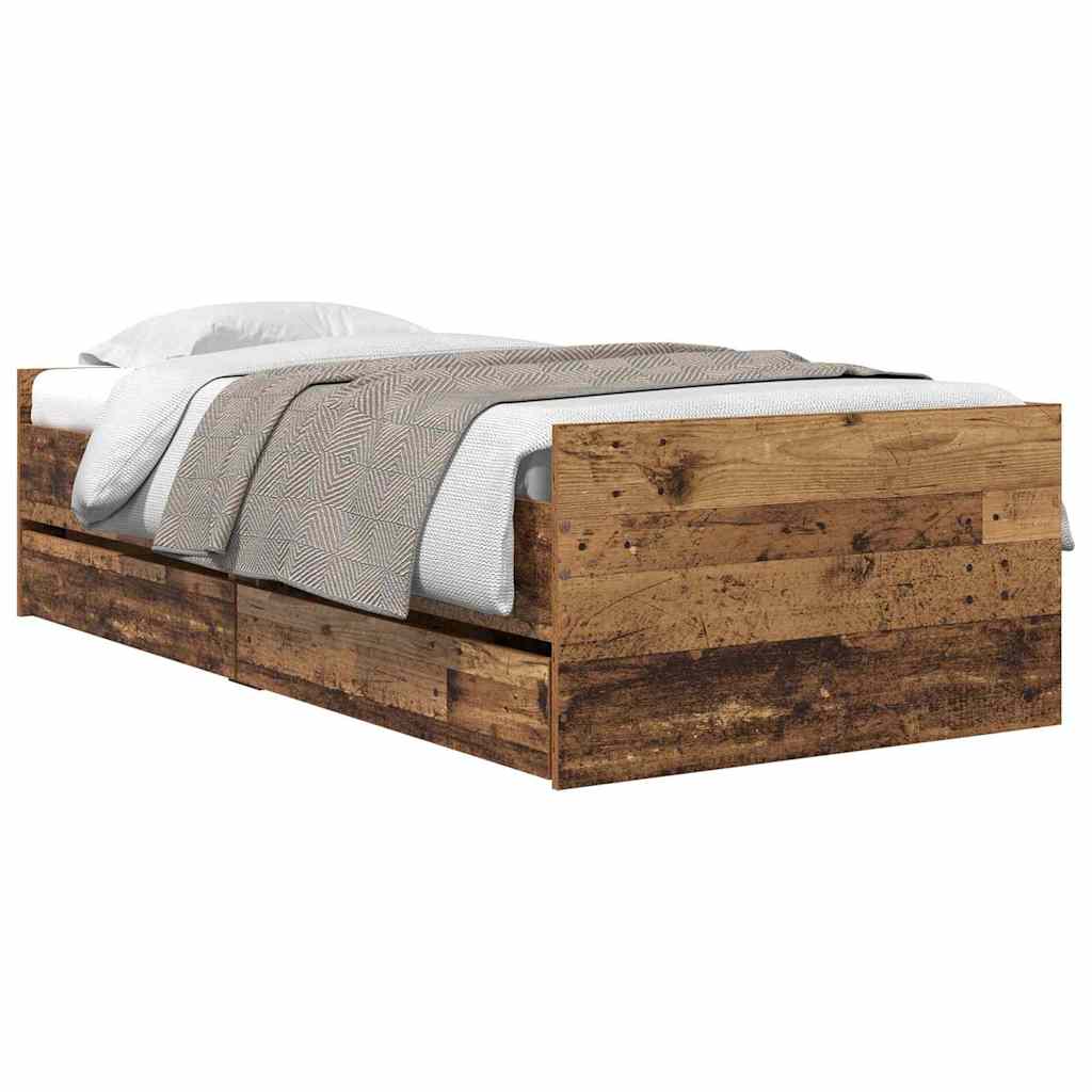 Struttura del letto Legno vecchio 90 x 190 cm Pino massello | homemem39