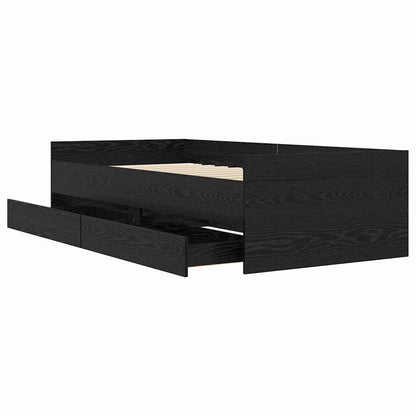 Struttura del letto Rovere Nero 90 x 190 cm Pino massello | homemem39