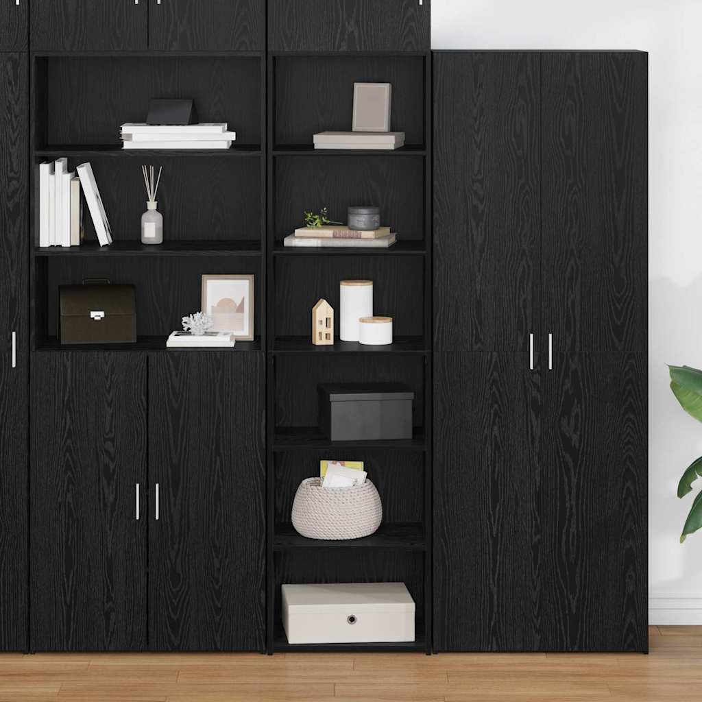 Armadietto Rovere Nero 50 x 41 x 185 cm Legno multistrato