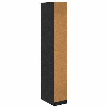 Guardaroba Rovere Nero 50 x 30 x 200 cm Legno multistrato | homemem39