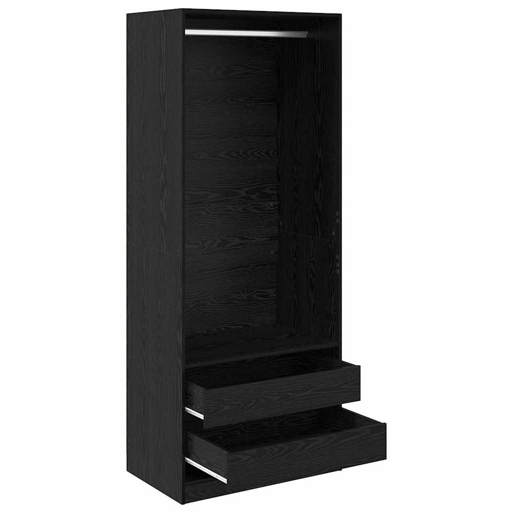 Guardaroba Rovere Nero 80 x 50 x 200 cm Legno ingegnerizzato | homemem39