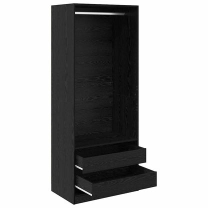 Guardaroba Rovere Nero 80 x 50 x 200 cm Legno ingegnerizzato | homemem39