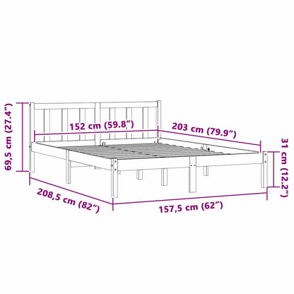 Struttura del letto Naturale 152 x 203 cm | homemem39