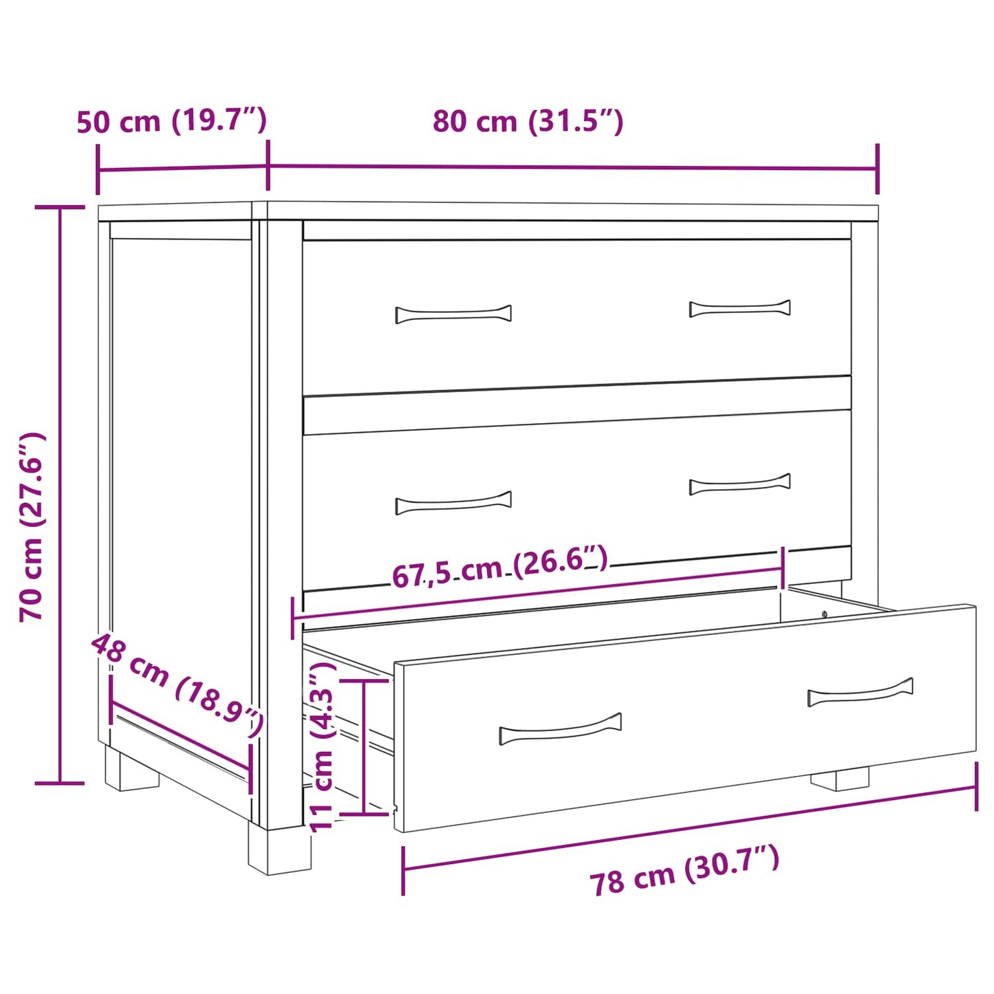 Armadietto con cassetto Marrone Legno multistrato