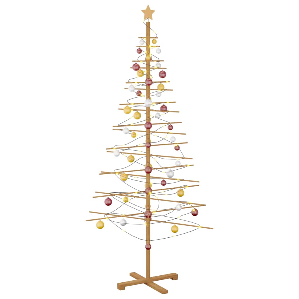 Albero di Natale in legno con supporto Marrone 210 cm Bambù | homemem39
