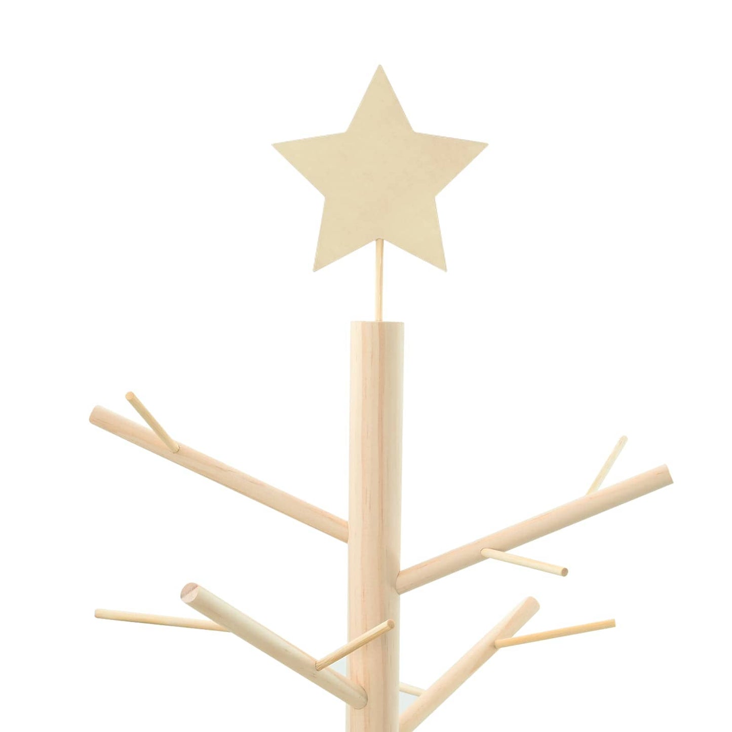 Albero di Natale in legno con supporto Naturale 125 cm