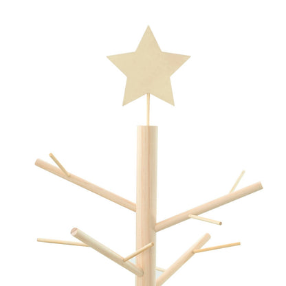 Albero di Natale in legno con supporto Naturale 125 cm