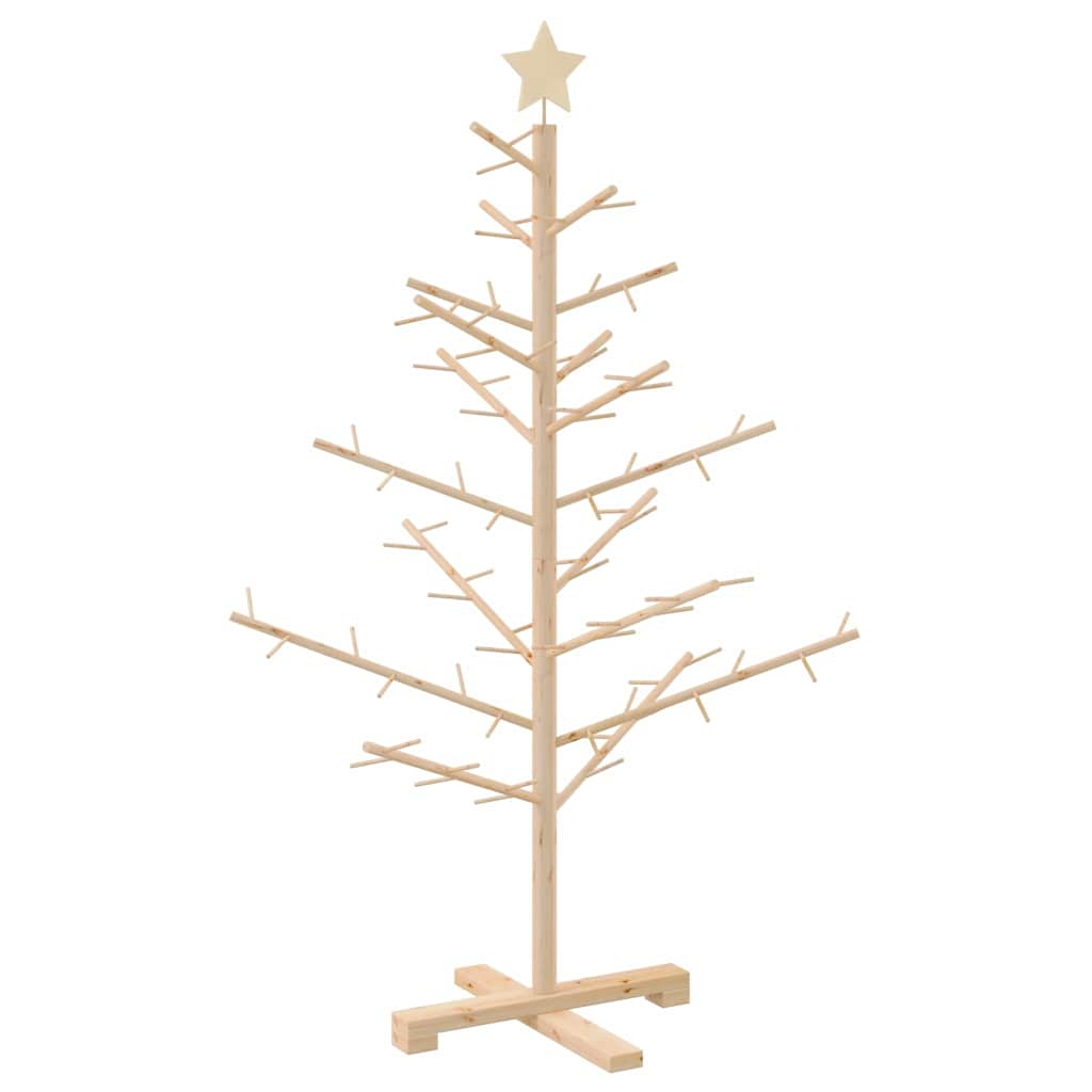 Albero di Natale in legno con supporto Naturale 125 cm