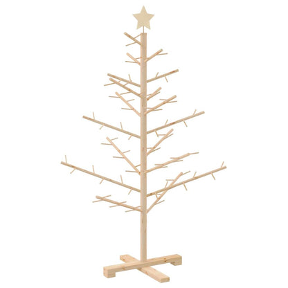 Albero di Natale in legno con supporto Naturale 125 cm