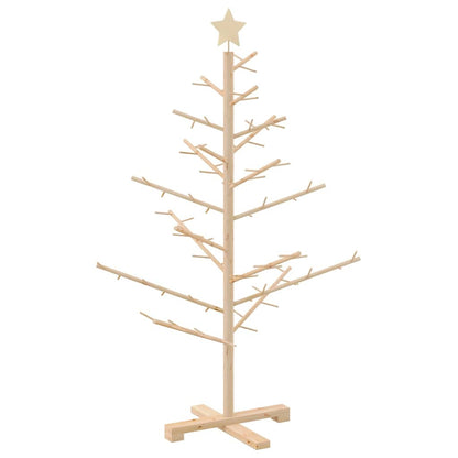 Albero di Natale in legno con supporto Naturale 125 cm